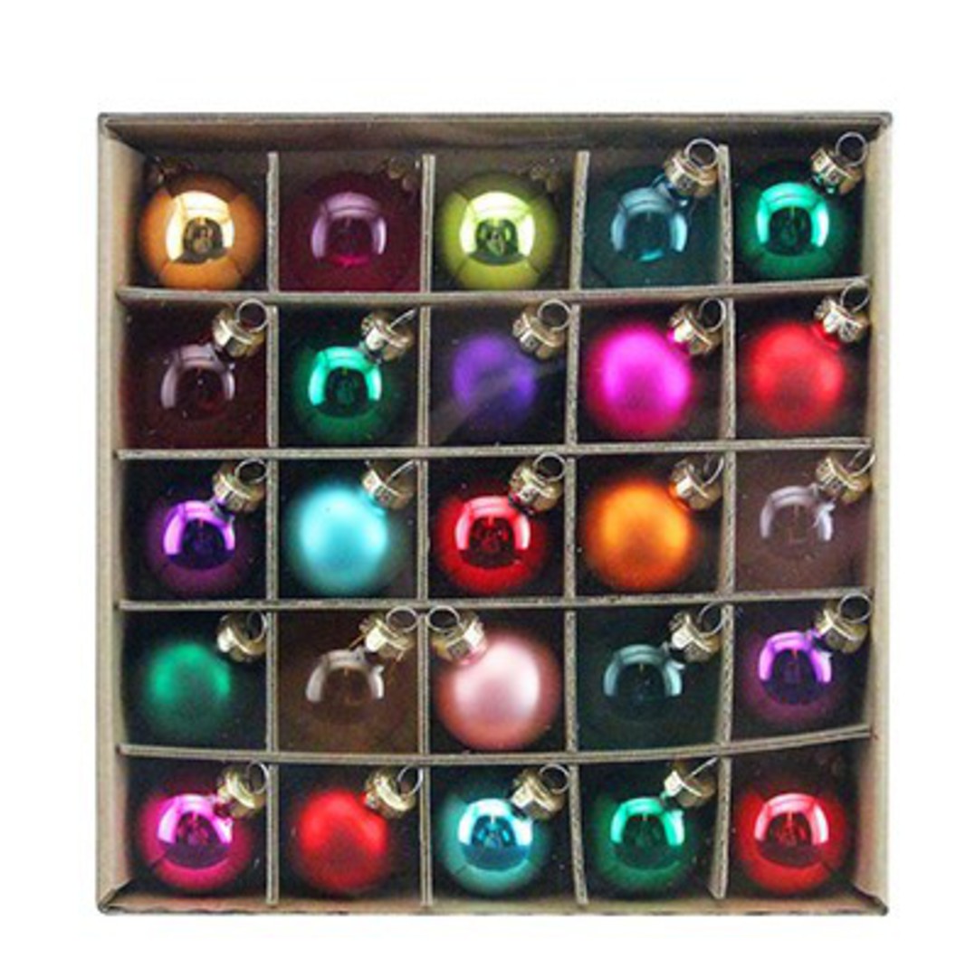 Mini Glass Ball Multi Colour 3cm, Box 25 image 0